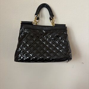 Big Buddha Black Quilted Shoulder Bag